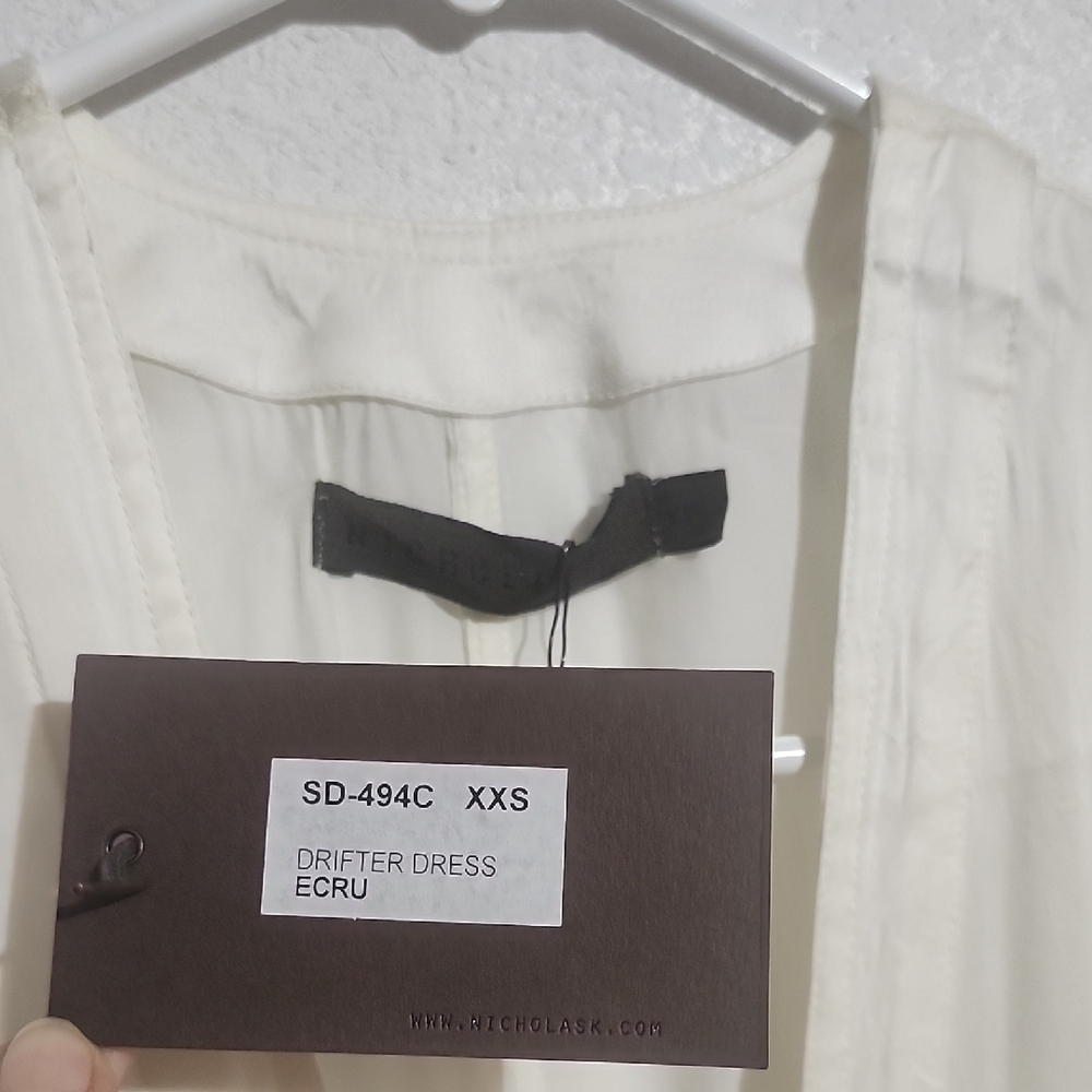 NICHOLAS K DRIFTER White Draped Maxi Dress. Size XXS - Picture 16 of 16